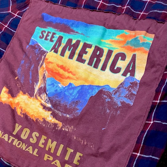 Custom Yosemite National Park Flannel Buttondown Shirt - Picture 3 of 6